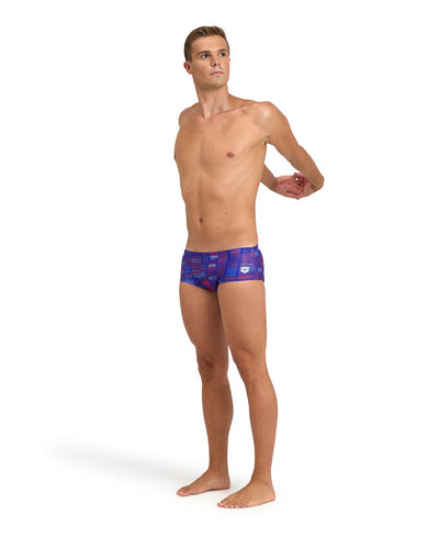 M Slow Motion Swim Low Waist Short neonblue