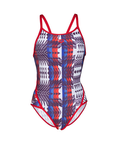 W Swimsuit Super Fly Back Allover red-multi