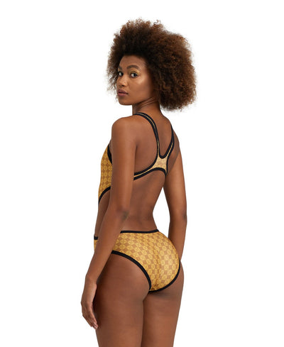 W 50Th Gold Swimsuit Tech One Back gold-multi-black