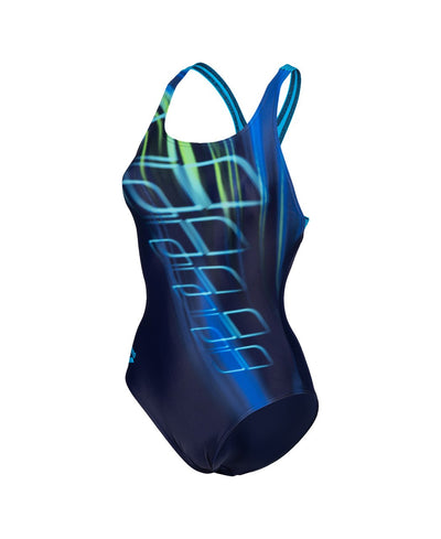 W Shading Swimsuit Swim Pro Back navy-turquoise