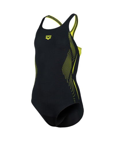 G Swimsuit Swim Pro Back Graphic black-softgreen