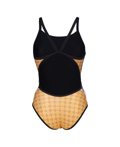 W 50Th Gold Swimsuit Super Fly Back gold-multi-black