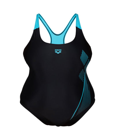 W Swimsuit Swim Pro Back Graphic Plus black-martinica