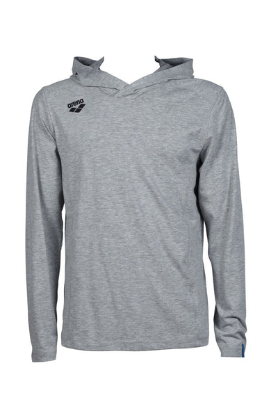 Team Hooded Long Sleeve T-Shirt Panel heather-grey