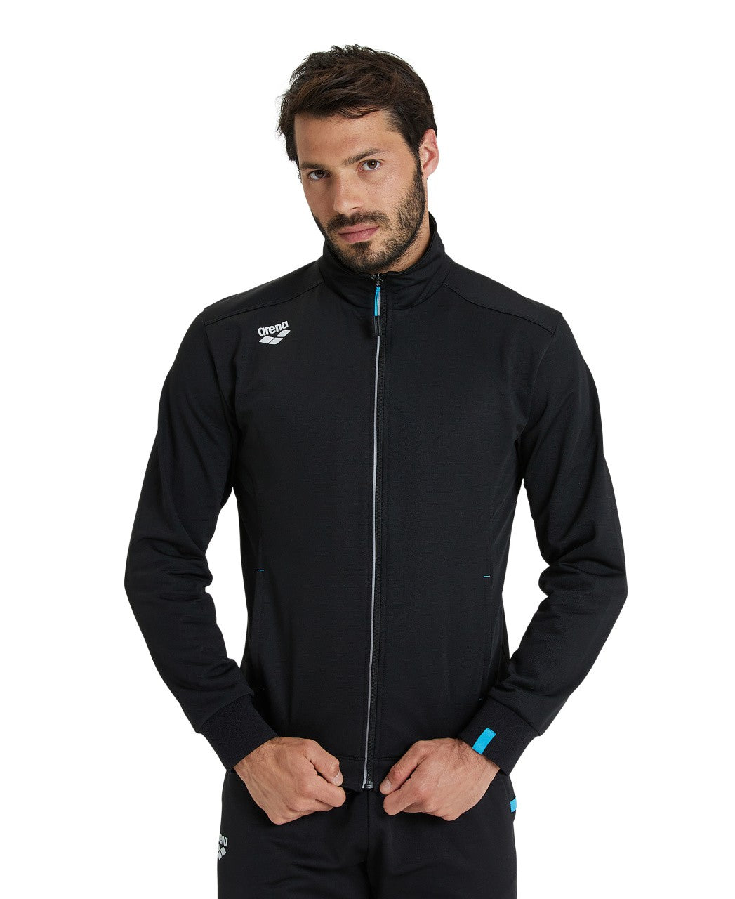 Team Jacket Panel Knitted Poly black