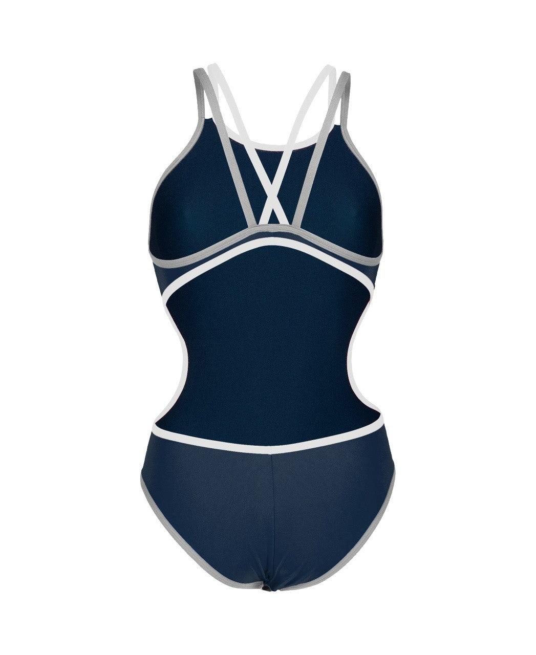 W Arena One Double Cross Back One Piece navy-white