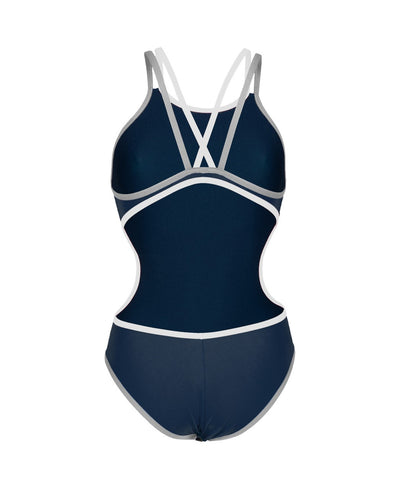 W Arena One Double Cross Back One Piece navy-white