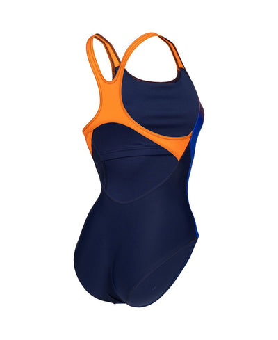 W Swimsuit Swim Pro Back Placement navy-mango-multi