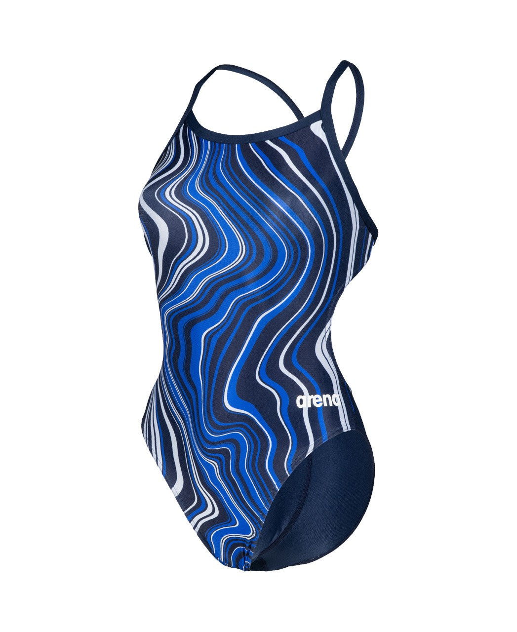 W Swimsuit Challenge Back Marbled navy-navymulti