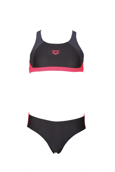 G Ren Two Pieces black-grey-fluo-red