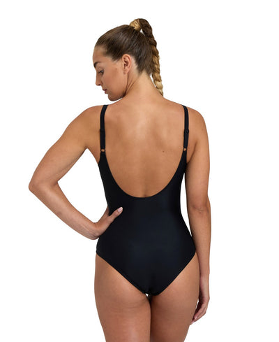 W Imprint Swimsuit U Back B black