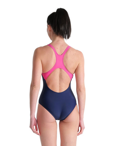 W Swimsuit Swim Pro Back Graphic B navy-rose