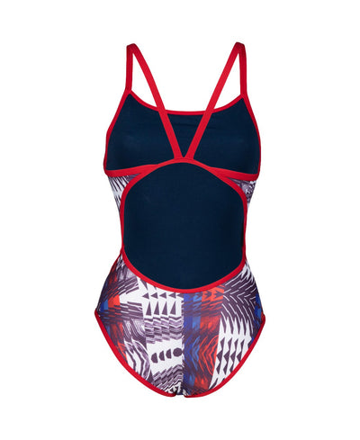 W Swimsuit Super Fly Back Allover red-multi