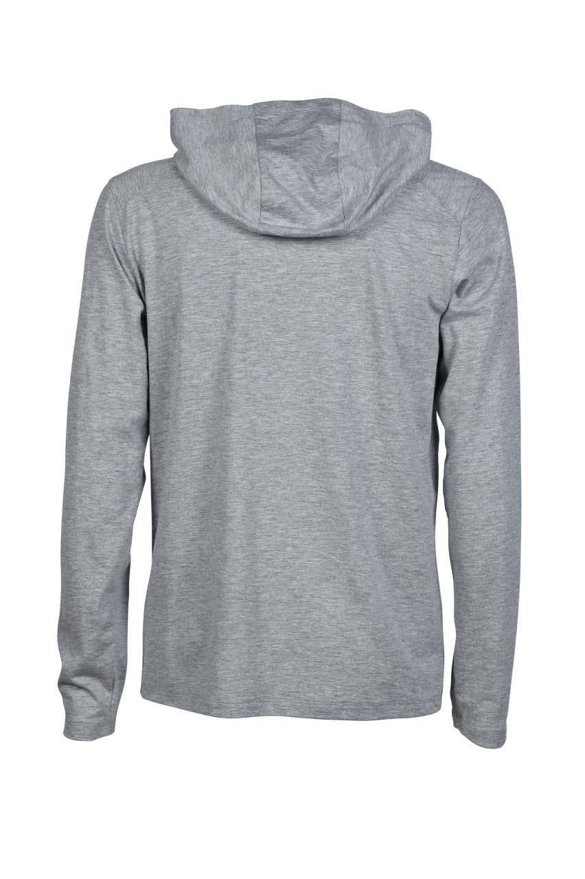 Team Hooded Long Sleeve T-Shirt Panel heather-grey