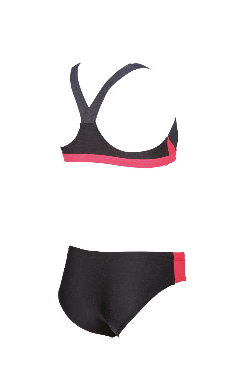 G Ren Two Pieces black-grey-fluo-red