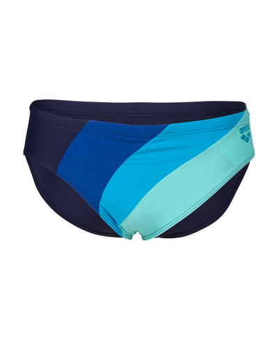Men Waves Profile Brief navy-royal-turquoise-water