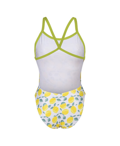 W Lemons Swimsuit Xcross Back softgreen-white