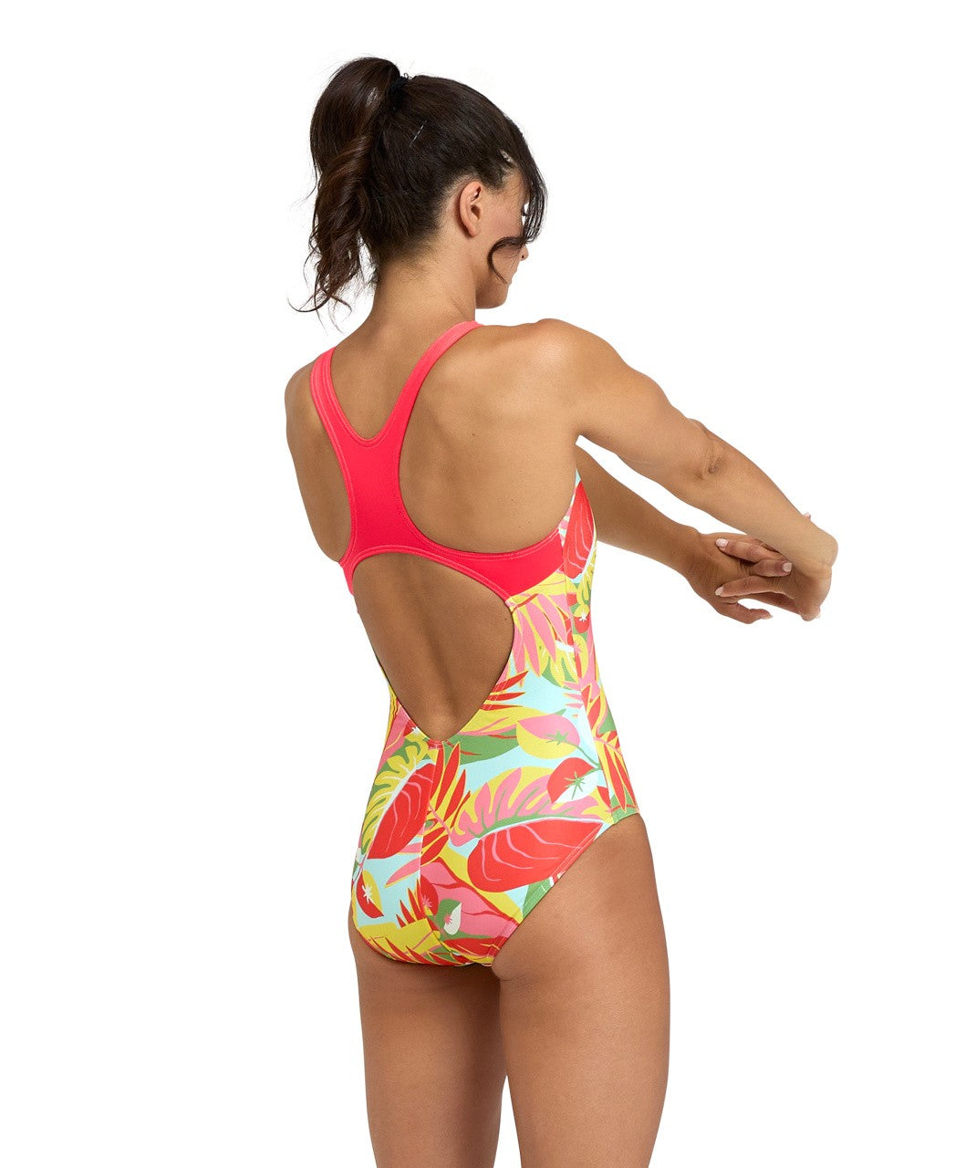 W Tropic Swimsuit Control Pro Back Low fluored-multi