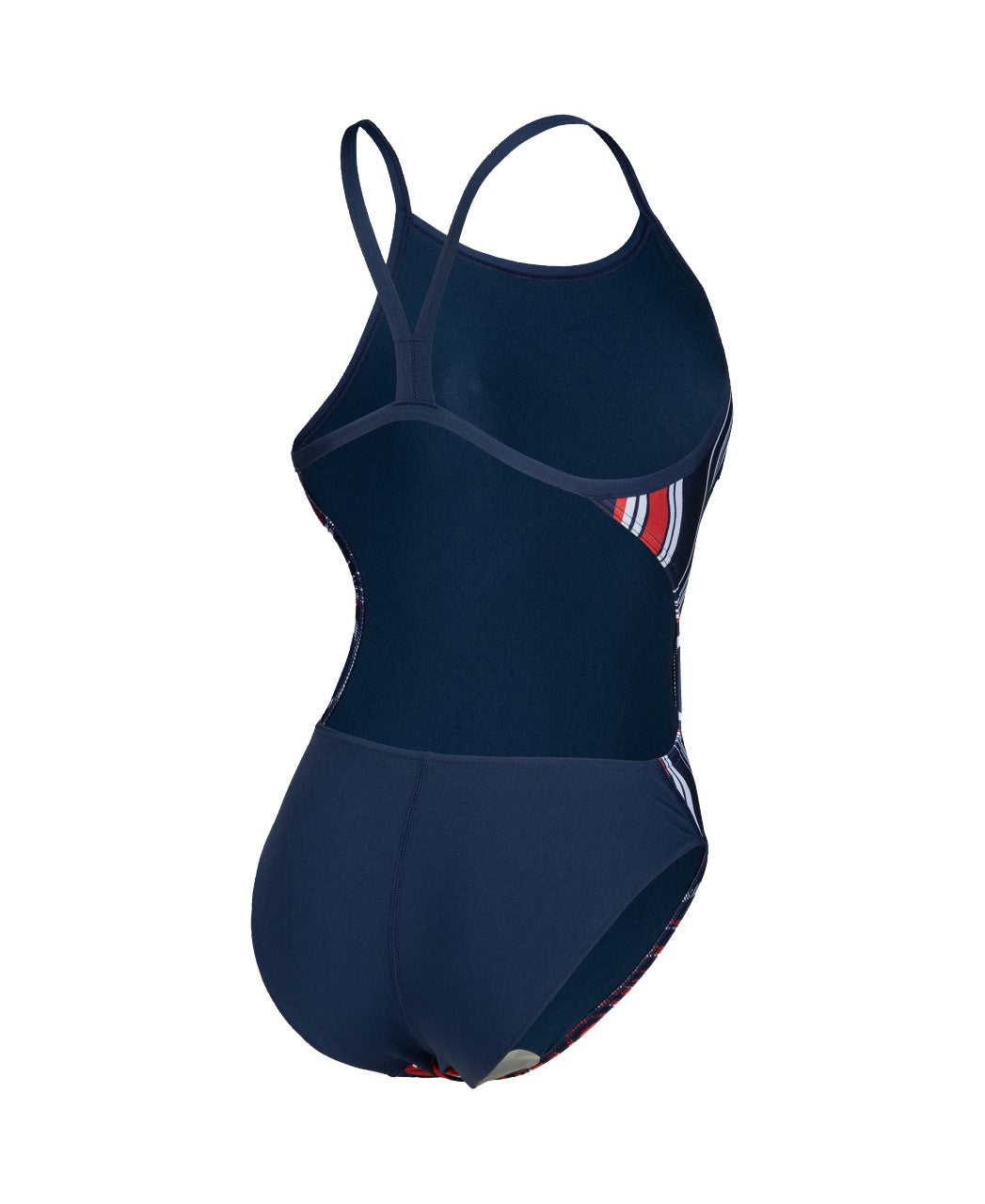W Swimsuit Challenge Back Marbled navy-redmulti