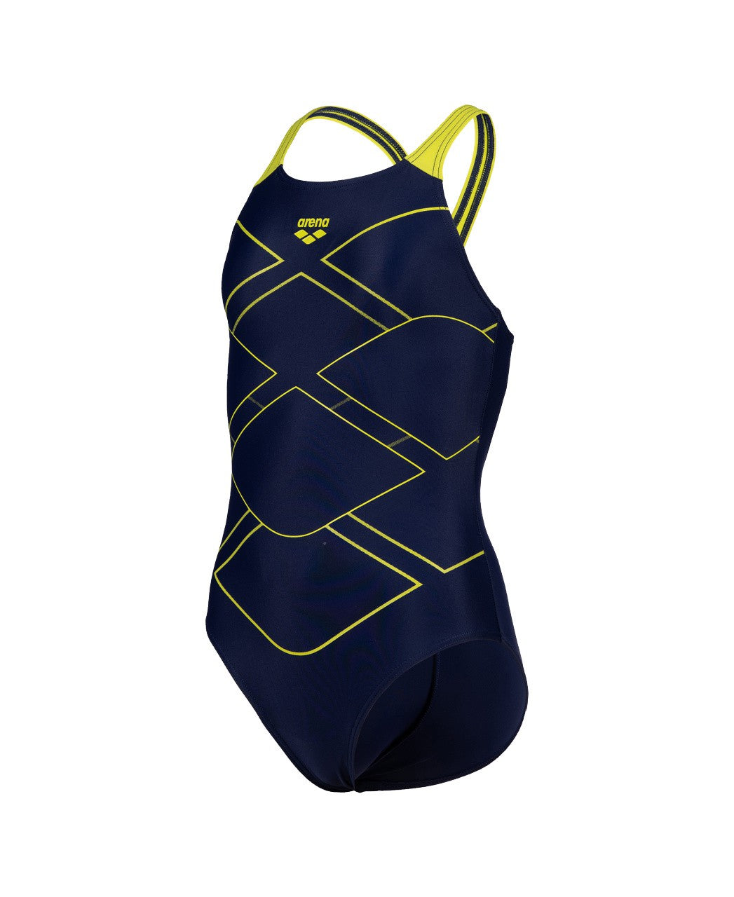 G Mark Swimsuit V Back navy-softgreen