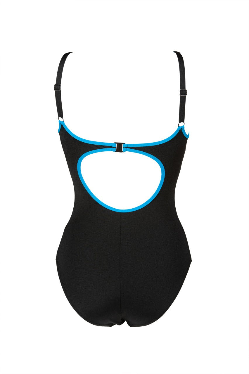 W Tania Clip Back One Piece black-turquoise